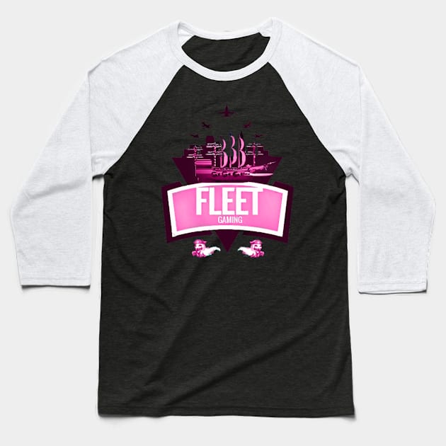Fleet gaming Ruby heart logo T-Shirt PINK Baseball T-Shirt by FleetGaming